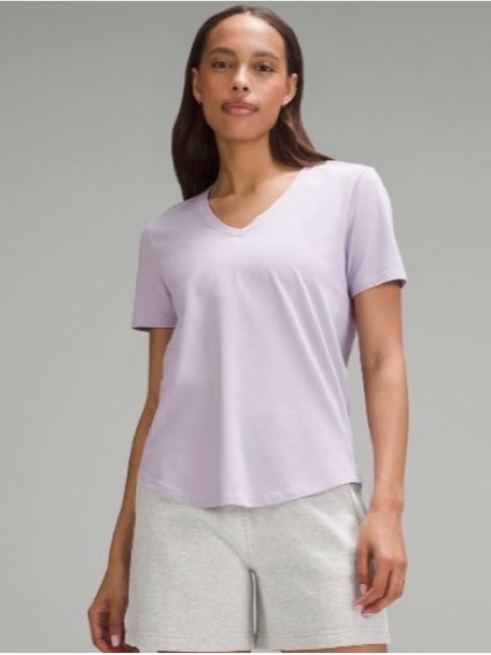 Lululemon Love V-Neck Tee - VGUC - size 12 - Lilac Ether